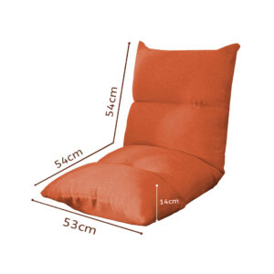 SOGA Lounge Floor Recliner Adjustable Lazy Sofa Bed Folding Game Chair Orange, Furniture, Living Room Furniture, Occasional Chairs, , ,  - NZ DEPOT 2