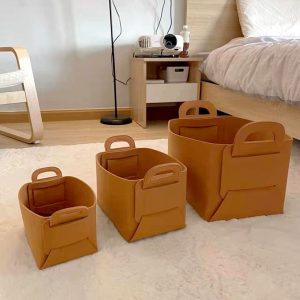 Buy SOGA Medium Coffee Foldable Felt Storage Portable Collapsible Bag Home Office Foldable Organiser with Carry Handles Online - Furniture/Storage & Shelving/Home Storage - 3 - NZ Depot Free Shipping