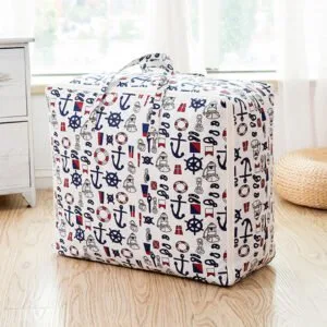 Buy SOGA Nautical Icons Large Storage Luggage Bag Double Zipper Foldable Travel Organiser Essentials Online - Furniture/Storage & Shelving/Home Storage - 2 - NZ Depot Free Shipping