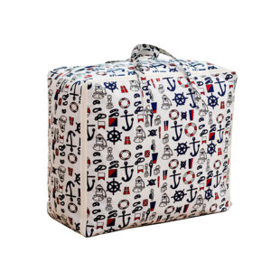 SOGA Nautical Icons Large Storage Luggage Bag Double Zipper Foldable Travel Organiser Essentials, Furniture, Storage & Shelving, Home Storage, , ,  - NZ DEPOT 1