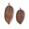 SOGA Set of 2 Walnut Leaf Shape Wooden Tray Food Charcuterie Serving Board Paddle Centerpiece Home Decor, Kitchenware > Table Top > Servingware > Servingware Platter, , , , ,  - NZ DEPOT 1