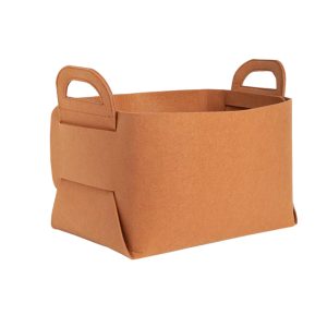 SOGA Small Coffee Foldable Felt Storage Portable Collapsible Bag Home Office Foldable Organiser with Carry Handles, Furniture, Storage & Shelving, Home Storage, , ,  - NZ DEPOT 1