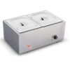 SOGA Stainless Steel 2 X 1/2 GN Pan Electric Bain-Marie Food Warmer with Lid, Business & Industrial>Food Service>Plate & Dish Warmers, , , , , - NZ DEPOT 1