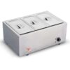 SOGA Stainless Steel 3 X 1/2 GN Pan Electric Bain-Marie Food Warmer with Lid, Business & Industrial>Food Service>Plate & Dish Warmers, , , , , - NZ DEPOT 1