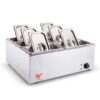 SOGA Stainless Steel 6 X 1/3 GN Pan Electric Bain-Marie Food Warmer with Lid, Business & Industrial>Food Service>Plate & Dish Warmers, , , , ,  - NZ DEPOT 1