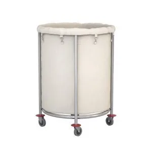 Buy SOGA Stainless Steel Commercial Round Soiled Linen Laundry Trolley Cart with Wheels White Online - Business & Industrial/Food Service/Food Service Carts - 2 - NZ Depot Free Shipping