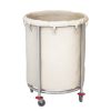 SOGA Stainless Steel Commercial Round Soiled Linen Laundry Trolley Cart with Wheels White, Business & Industrial>Food Service>Food Service Carts, , , , ,  - NZ DEPOT 1