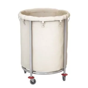 Buy SOGA Stainless Steel Commercial Round Soiled Linen Laundry Trolley Cart with Wheels White Online - Business & Industrial/Food Service/Food Service Carts - 1 - NZ Depot Free Shipping
