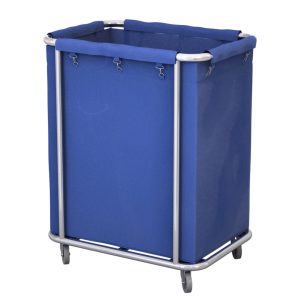 SOGA Stainless Steel Commercial Square Soiled Linen Laundry Trolley Cart with Wheels Blue, Business & Industrial, Food Service, Food Service Carts, , ,  - NZ DEPOT 1