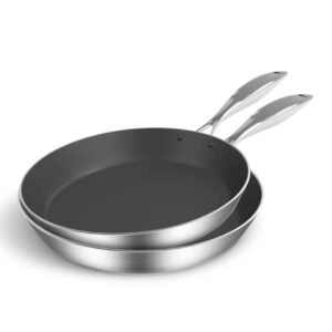 SOGA Stainless Steel Fry Pan 20cm 24cm Frying Pan Induction Non Stick Interior, home & living > kitchen & dining > cookware > frying pans, , , , ,  - NZ DEPOT 1