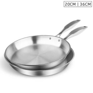 SOGA Stainless Steel Fry Pan 20cm 36cm Frying Pan Top Grade Induction Cooking, home & living, kitchen & dining, cookware, frying pans, ,  - NZ DEPOT 1