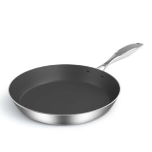 SOGA Stainless Steel Fry Pan 20cm Frying Pan Induction FryPan Non Stick Interior, home & living > kitchen & dining > cookware > frying pans, , , , ,  - NZ DEPOT 1