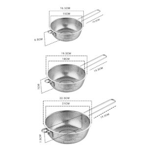 SOGA Stainless Steel Perforated Colander Fine Mesh Net Food Strainer Basket with Handle Skimmer Sieve Set, Home & Living, Kitchen & Dining, Kitchen Tools & Utensils, Food Strainers, ,  - NZ DEPOT 2