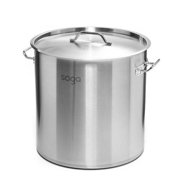 SOGA Stock Pot 12L Top Grade Thick Stainless Steel Stockpot 18/10, home & living, kitchen & dining, cookware, stock & multi pots, ,  - NZ DEPOT 1