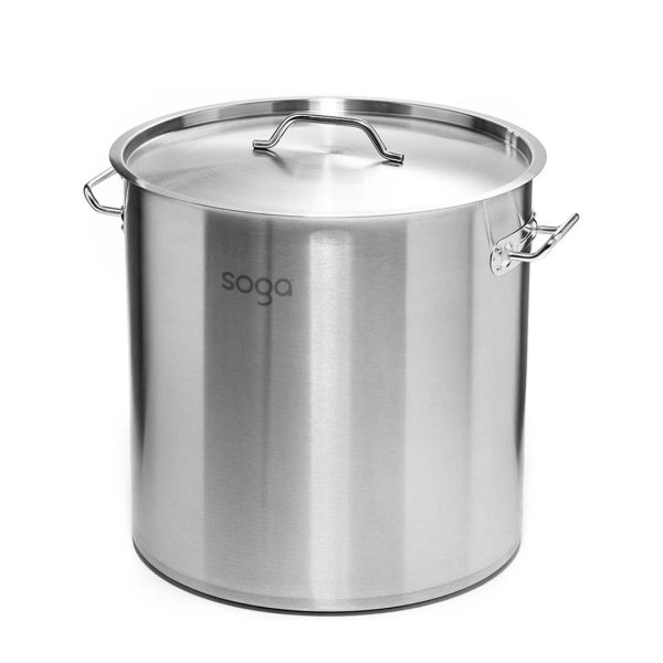 Soga Stock Pot 143L Top Grade Thick Stainless Steel Stockpot 18/10, Home &Amp; Living &Gt; Kitchen &Amp; Dining &Gt; Cookware &Gt; Stock &Amp; Multi Pots, , , , ,  - Nz Depot 1