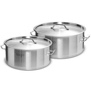 SOGA Stock Pot 14L 23L Top Grade Thick Stainless Steel Stockpot 18/10, home & living > kitchen & dining > cookware > stock & multi pots, , , , ,  - NZ DEPOT 1