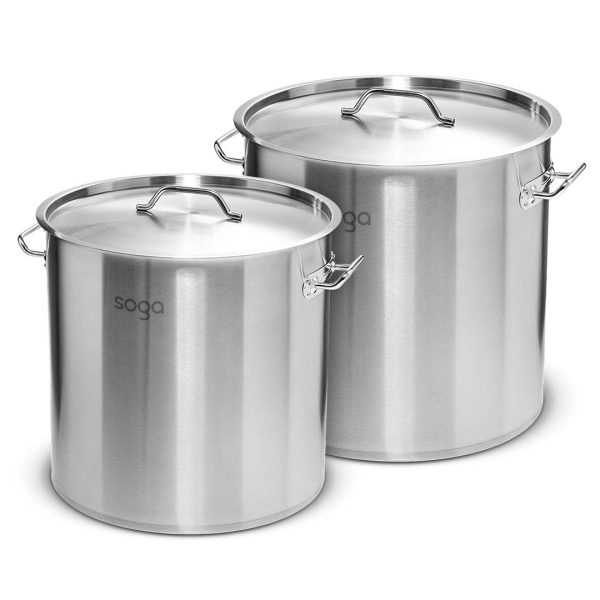 Soga Stock Pot 21L 50L Top Grade Thick Stainless Steel Stockpot 18/10, Home &Amp; Living &Gt; Kitchen &Amp; Dining &Gt; Cookware &Gt; Stock &Amp; Multi Pots, , , , ,  - Nz Depot 1