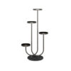 SOGA U Shaped Plant Stand Round Flower Pot Tray Living Room Balcony Display Black Metal Decorative Shelf, Home & Living>Home Decor>Indoor Pots, Planters and Plant Stands, , , , ,  - NZ DEPOT 1