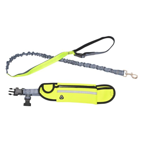 Soga Yellow Adjustable Hands-Free Pet Leash Bag Dog Lead Walking Running Jogging Pet Essentials, Pets, Dog, Pet Accessories, Dog Collars, ,  - Nz Depot 1