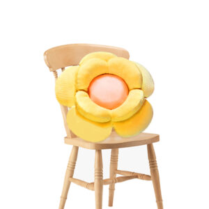 SOGA Yellow Double Flower Shape Cushion Soft Bedside Floor Plush Pillow Home Decor, Furniture, Living Room Furniture, Occasional Chairs, , ,  - NZ DEPOT 1