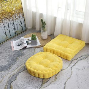 SOGA Yellow Square Cushion Soft Leaning Plush Backrest Throw Seat Pillow Home Office Decor, Furniture, Living Room Furniture, Occasional Chairs, , ,  - NZ DEPOT 2