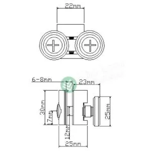 Buy Shower Door Roller - Double Bottom 50x60mm - Bottom Roller - RAM Online - Accessories - Spare Parts - 2 - NZ Depot Delivery