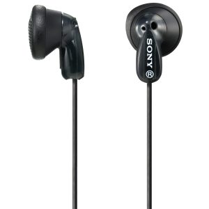 Sony MDR E9LP Fontopia Earbuds Black 3.5mm jack 13.5mm driver unit neodymium magnet for powerful bass 2 x earpads included NZDEPOT - NZ DEPOT