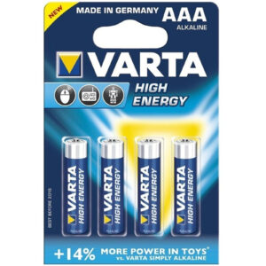 VARTA High Energy Alkaline Batteries AAA 4 Pack