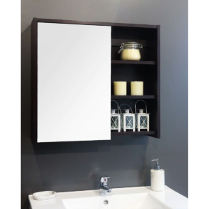 The European Bathroom Mirror Cabinet 100% WaterProof - 700 Black - NZ DEPOT