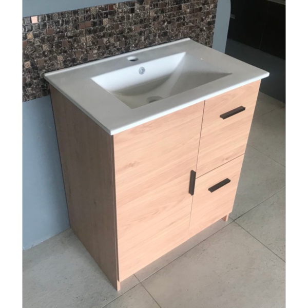 Vanity - Misty Series 700F Wooden Color - 100% Water Proof, Freestanding - Square Basin - NZ DEPOT