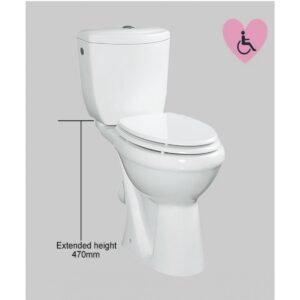 Disabled toilet - Extended height 470mm - NZ DEPOT