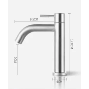 Buy Single cold water wash hand basin tap faucet for bathroom 200x200mm - MPLT-11 Online - Taps - Basin Mixer - 1 - NZ Depot Delivery