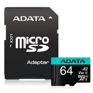 ADATA Premier Pro microSDHC UHS-I U3 A2 V30S Card with Adapter 64GB - NZDEPOT