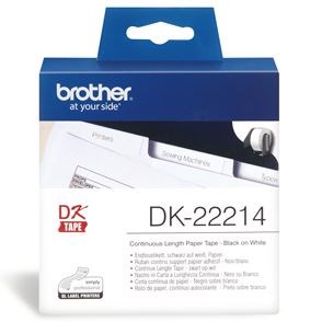 Brother DK22214 Continuous Length Paper Label Tape 12mm x 30.48m - NZDEPOT