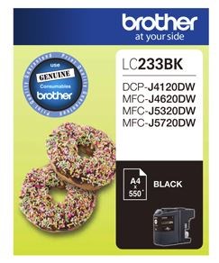 Brother LC233BK Black Ink Cartridge - NZDEPOT