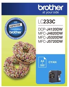 Brother LC233C Cyan Ink Cartridge - NZDEPOT