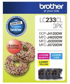 Brother LC233CL3PK CMY Colour Ink Cartridges (Triple Pack) - NZDEPOT