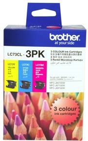 Brother LC73CL3PK CMY Colour Ink Cartridges (Triple Pack) - NZDEPOT