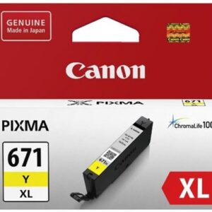 Canon CLI671XLY Yellow High Yield Ink Cartridge - NZDEPOT