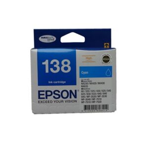 Epson 138 Cyan High Yield Ink Cartridge Nz Depot - Nz Depot