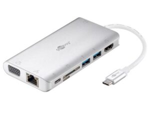 Goobay Usb C Adaphdmi2Xusb3.0Crcrj45Vga Silver Nz Depot - Nz Depot