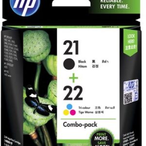 HP 21 Black /22 Tri-color Ink Cartridge COMBO PACK - NZDEPOT