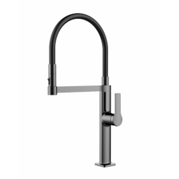 Kitchen Sink Mixer - Round Series 47004 Grey