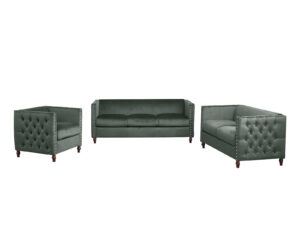 Abbey Sectional Sofa Set Velvet Green Pr9326 Sofas Sectionals Sofa Beds Nz Depot - Nz Depot