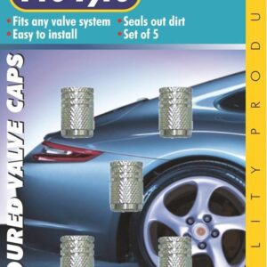 Anodized Valve Caps 5pc - These valve caps are perfect for adding that finishing touch on your tire valve stems -  Use on cars