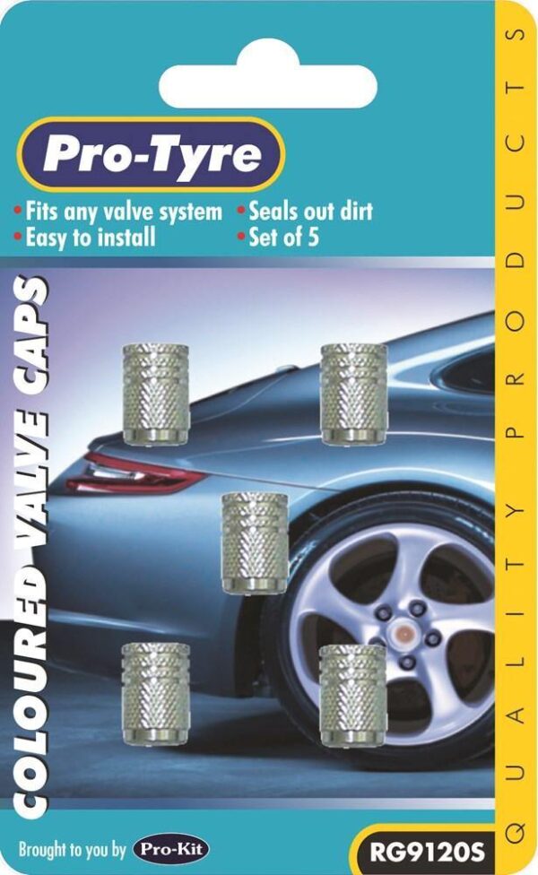 Anodized Valve Caps 5Pc - These Valve Caps Are Perfect For Adding That Finishing Touch On Your Tire Valve Stems -  Use On Cars