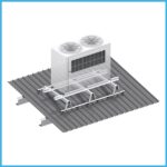 Roof mount rated 500kg: 2400mm purlins
