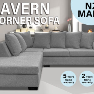 DS NZ made Lavern corner sofa Vish Grey