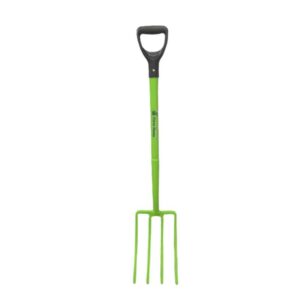 The tempered hardened steel head with 4 factory sharpened tines are supported by the heavy duty steel handle and a 'D' handle for comfort. This tough garden fork was designed for heavy duty work such as breaking up and aerating soil and will help you to get the job done quicker.