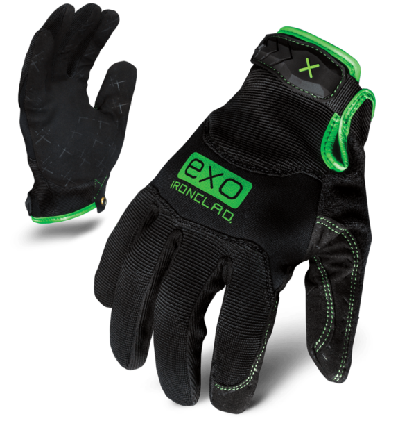 Exo Motor Pro Glove - 1 X Pair Features “You Are A Garage Junkie. This Is Your Glove. Nuff’ Said.” Palm - Exo Embossed Palm Sweat Wipe - Terry Cloth Sweat Wipe Cuff Puller - Suede Cuff Puller Hook And Loop Closure - Tpr Hook And Loop Closure Impact Protection - Neoprene Knuckle Impact Protection